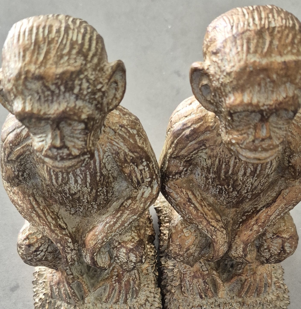 Artistic Brown Monkey Sculptures
